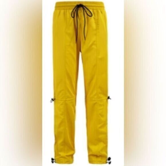 NWT EPTM USA Men’s Adjustable Elastic Cord Hyper Jogger Pants Yellow -Size Small - Picture 1 of 9